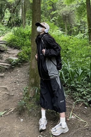 Breathable Casual Half Skirt for Summer - Trendy Japanese Style, Sun Protection, Versatile Drawstring Long Work Skirt