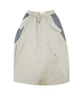 Breathable Casual Half Skirt for Summer - Trendy Japanese Style, Sun Protection, Versatile Drawstring Long Work Skirt