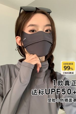 Breathable Full Face Sunscreen UV Protection Mask for Women - Summer Sunshade, Aesthetic Eye Protection, Prevents Makeup Smudging