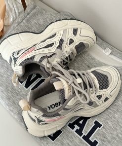 Breathable Mesh Dad Shoes for Women - 2025 New Thick-Soled Height-Increasing Casual Sports Running Sneakers