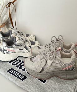 Breathable Mesh Dad Shoes for Women - 2025 New Thick-Soled Height-Increasing Casual Sports Running Sneakers