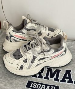 Breathable Mesh Dad Shoes for Women - 2025 New Thick-Soled Height-Increasing Casual Sports Running Sneakers