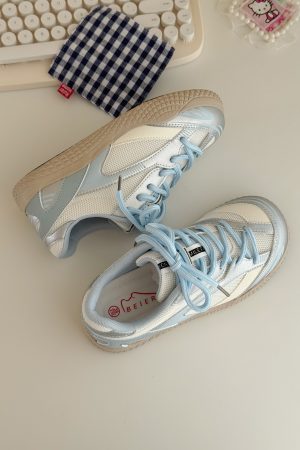 Breathable Mesh Training Shoes for Women - 2025 Summer Thick-Soled Versatile White Sneakers for Fitness and Everyday Wear