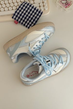 Breathable Mesh Training Shoes for Women - 2025 Summer Thick-Soled Versatile White Sneakers for Fitness and Everyday Wear
