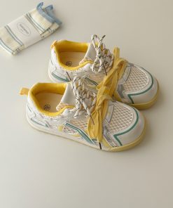 Breathable Mesh White Sports Shoes for Women - Summer 2025 Casual Training Sneakers, Versatile Thin Style