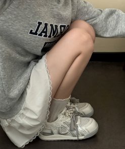 Breathable Mesh White Sports Shoes for Women - Summer 2025 Casual Training Sneakers, Versatile Thin Style