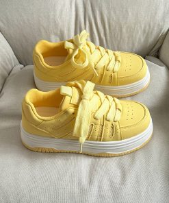 Breathable Platform Sneakers for Women - Thick-Soled Height-Increasing Casual White Shoes - 2025 Spring Fashion Essential