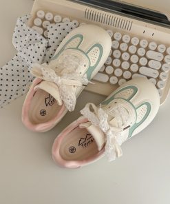 Breathable Thick-Soled White Training Shoes for Women - 2025 Summer Versatile Sneakers for Students, Stylish Comfort Footwear