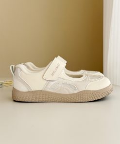 Breathable Velcro Casual Shoes for Women - Soft Sole White Sneakers for Summer 2025, Versatile & Stylish Footwear for Students
