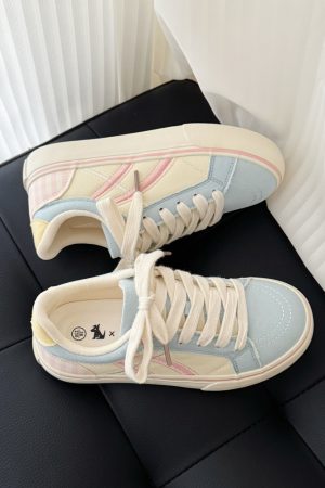 Breathable Women's Canvas Board Shoes - Thick-Soled Casual White Sneakers for Summer 2025, Perfect for Y2K and Street Style