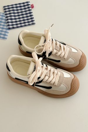 Breathable Women's Training Shoes - 2025 Summer Thick-Soled Versatile Soft-Soled White Sneakers for Sports and Skating