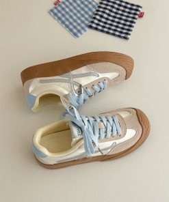 Breathable Women's Training Shoes - 2025 Summer Thick-Soled Versatile Soft-Soled White Sneakers for Sports and Skating