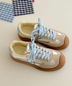 Breathable Women's Training Shoes - 2025 Summer Thick-Soled Versatile Soft-Soled White Sneakers for Sports and Skating