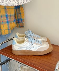 Breathable Women's Training Shoes - 2025 Summer Thick-Soled Versatile Soft-Soled White Sneakers for Sports and Skating