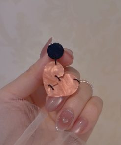 Broken Heart Earrings for Women - Exaggerated Dark Sweet Style, Contrasting Colors, Fun Ear Clips, Unique Fashion Accessories