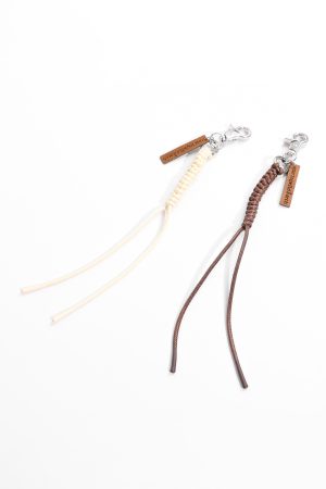 Brown Beige Woven Lanyard - 2025 Autumn Winter Trendy Accessory for 90s Y2K Style Fashion