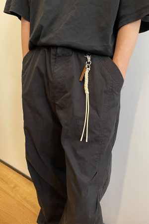 Brown Beige Woven Lanyard - 2025 Autumn Winter Trendy Accessory for 90s Y2K Style Fashion