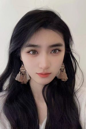 Brown Diamond Wave Pattern Ethnic Earrings for Women, Retro Tassel Clip-On Accessories, Unique Mosquito Coil Design