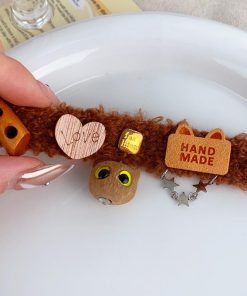 Brown Plush Cat Necklace Choker - Trendy Clavicle Chain for Girls, Cute Sweet Accessory, Perfect for Sweater Looks