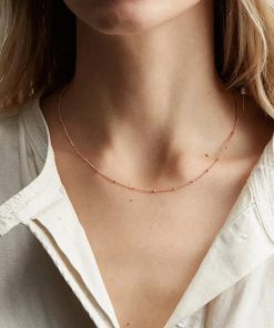 Business Sharp Outfits, Finals Week Outfit Winter - Bead Chain Necklace