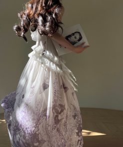 Butterfly Dance Purple Mist High-End Chiffon Ruffled Hem Long Dress - Fairy Style, Elegant Evening Wear, Perfect for Special Occasions