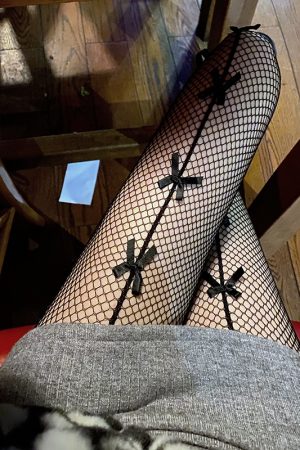 Butterfly Knot Mesh Stockings for Men â€“ Slim Look Dance Wear, Cute and Stylish, Perfect for 90s and Y2K Fashion