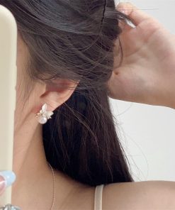 Butterfly Pearl Stud Earrings for Women - Gentle, Cute, and Exquisite Design - Versatile High-End Fashion Jewelry