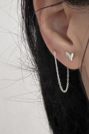 Butterfly Tassel Ear Thread Earrings for Women, Comfortable Ear Hole Care, 2025 Trendy Accessories for Sleep and Daily Wear