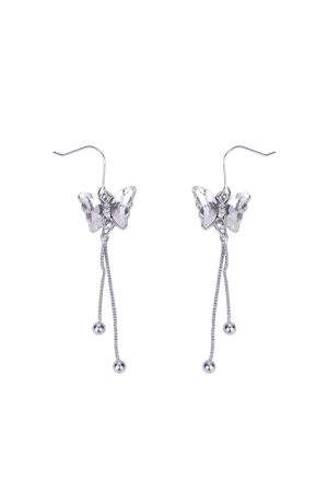 Butterfly Tassel Earrings for Women - Niche Design, High-End Style, Ear Hooks & Studs, Trendy 2025 Accessories