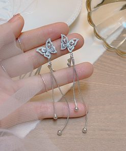 Butterfly Tassel Long Earrings for Women - Unique Minimalist Design, Versatile Stylish Accessory for Any Occasion