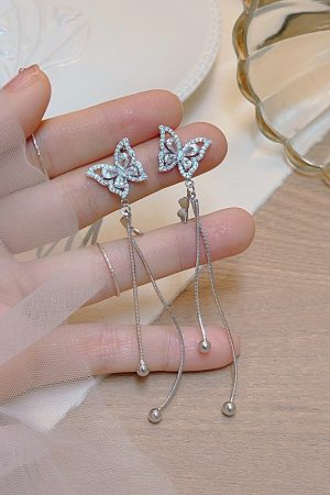 Butterfly Tassel Long Earrings for Women - Unique Minimalist Design, Versatile Stylish Accessory for Any Occasion
