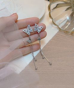 Butterfly Tassel Long Earrings for Women - Unique Minimalist Design, Versatile Stylish Accessory for Any Occasion