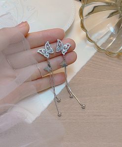 Butterfly Tassel Long Earrings for Women - Unique Minimalist Design, Versatile Stylish Accessory for Any Occasion