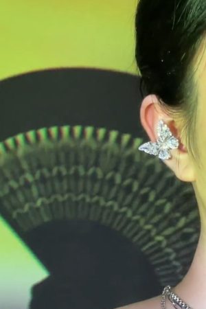Butterfly Zircon Ear Cuffs for Women, French-Style Elegant Ear Clips, No Piercing Minimalist Accessories