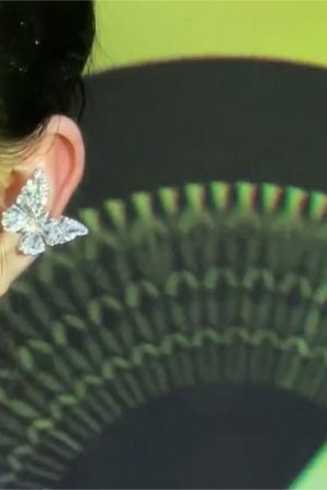 Butterfly Zircon Ear Cuffs for Women, French-Style Elegant Ear Clips, No Piercing Minimalist Accessories