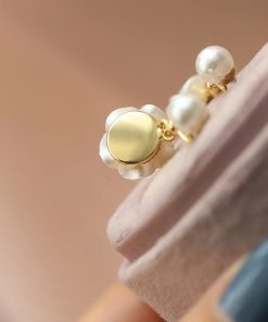 Camellia Flower Drop Earrings for Women, Niche Design Light Luxury Accessories, Elegant Floral Ear Jewelry