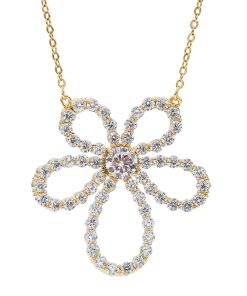 Camellia Flower Necklace for Women, Diamond-Encrusted Pendant, Long Clavicle Chain, Super Fairy Design, Versatile Floral Jewelry