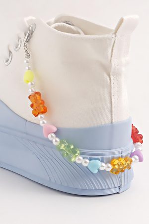 Candy-Colored Bear Foot Accessories for Women - Exquisite Resin Imitation Pearl Shoe Chain - Trendy Instagram Fashion Jewelry