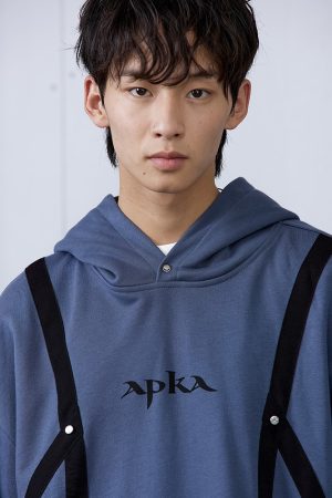 Carbon Gray and Brown Red Strap Structure Hoodie - Stylish Casual Wear with Unique Design, Perfect for Streetwear and Y2K Fashion