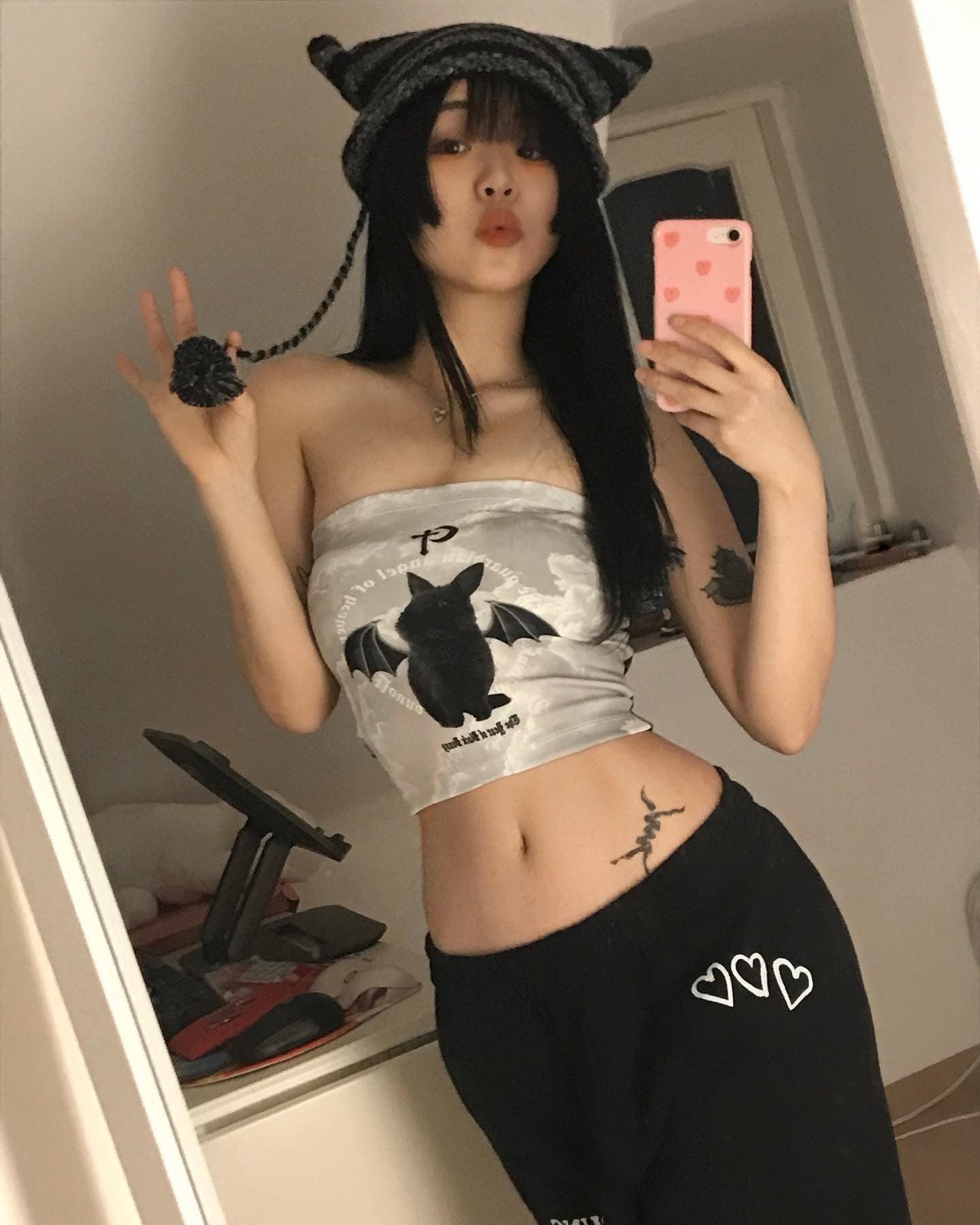 Cardigans, Polka Dot Swimsuit Vintage - Y2K Bat Rabbit Tube Top Cardigans, Polka Dot Swimsuit Vintage - Y2K Bat Rabbit Tube Top