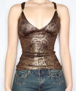 Carrie Bradshaw, Girl Dressing Style - Baddie Leopard Backless Top