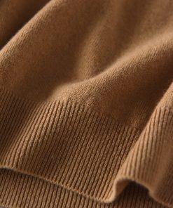 Cashmere Knit Sweater for Women - Soft Round Neck Loose Fit Pullover, Classic Slimming Silhouette, Perfect for Chic Layering