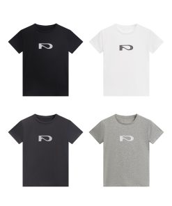 Casual Letter Print Short Sleeve Shoulder T-Shirt for Women - 2025 Summer Slim Fit Crop Top in Trendy Y2K Style