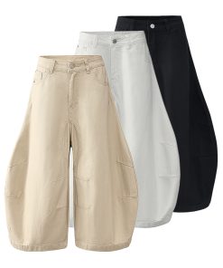 Casual Loose Machete Pants - Trendy Three-Quarter Shorts for Summer 2025 - American Style Fashion