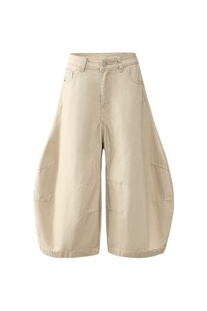 Casual Loose Machete Pants - Trendy Three-Quarter Shorts for Summer 2025 - American Style Fashion