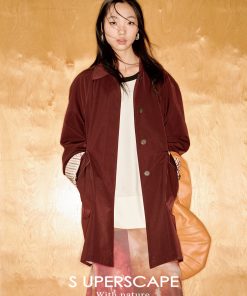 Casual Mid-Length Trench Coat with Color-Blocking Design for Early Spring Fashion