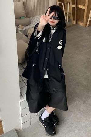 Casual Short Sleeve Baseball Jacket for Men and Women - Loose Fit Summer Streetwear Inspired by Japanese and Korean Style