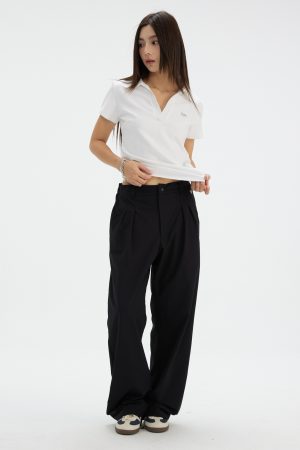 Casual Straight-Leg Pants for Women - Loose Fit, Comfortable All-Season Trousers in 3 Colors - Versatile Everyday Style