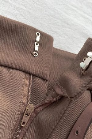 Casual Swag Outfits Women, Korean Soft Fashion - Belted High Waisted Shorts