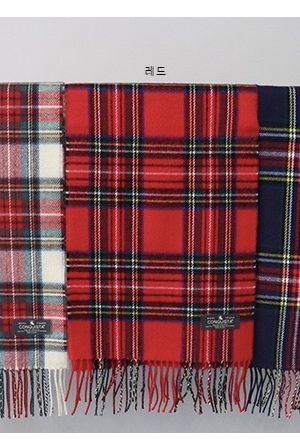 Casual Tie-Up Plaid Scarf - Cute Winter Accessory in Korean Style